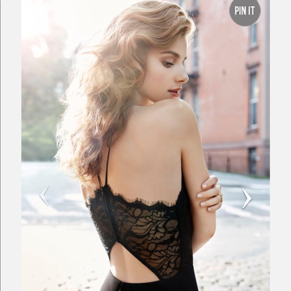 Black Hayley Paige floor length gown
